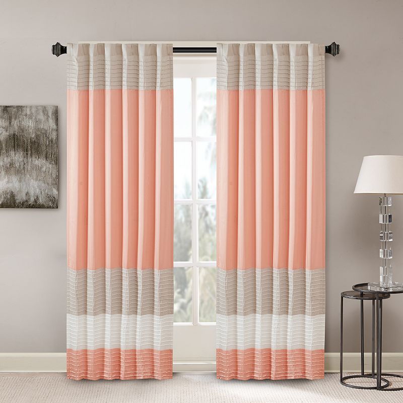 Madison Park Eastridge Light Filtering 1-Panel Rod Pocket Window Curtain - 50'' x 84''