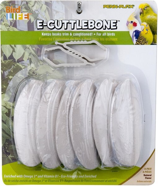 Bird Life Earth-Friendly Natural Bird Cuttlebone， 6-pack