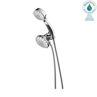 Delta ActivTouch 9-Spray Patterns 1.75 GPM 4.5 in. Wall Mount Dual Shower Heads in Chrome 75831C