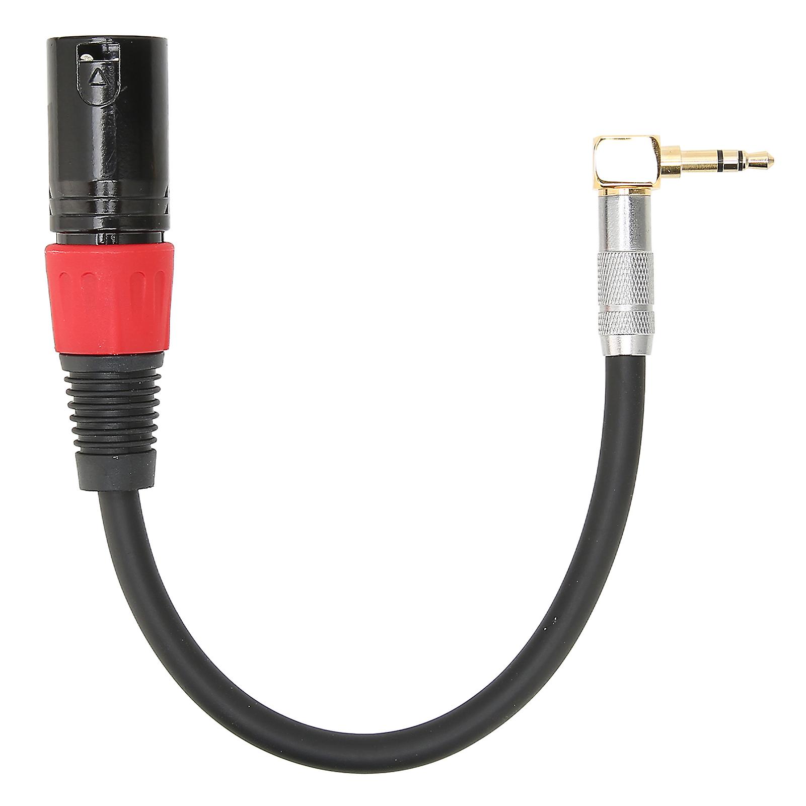 Trs Male To Xlr Male Cable 90 Degree Stereo Microphone Auxiliary Wire For Computers Mp3 Dvd1m