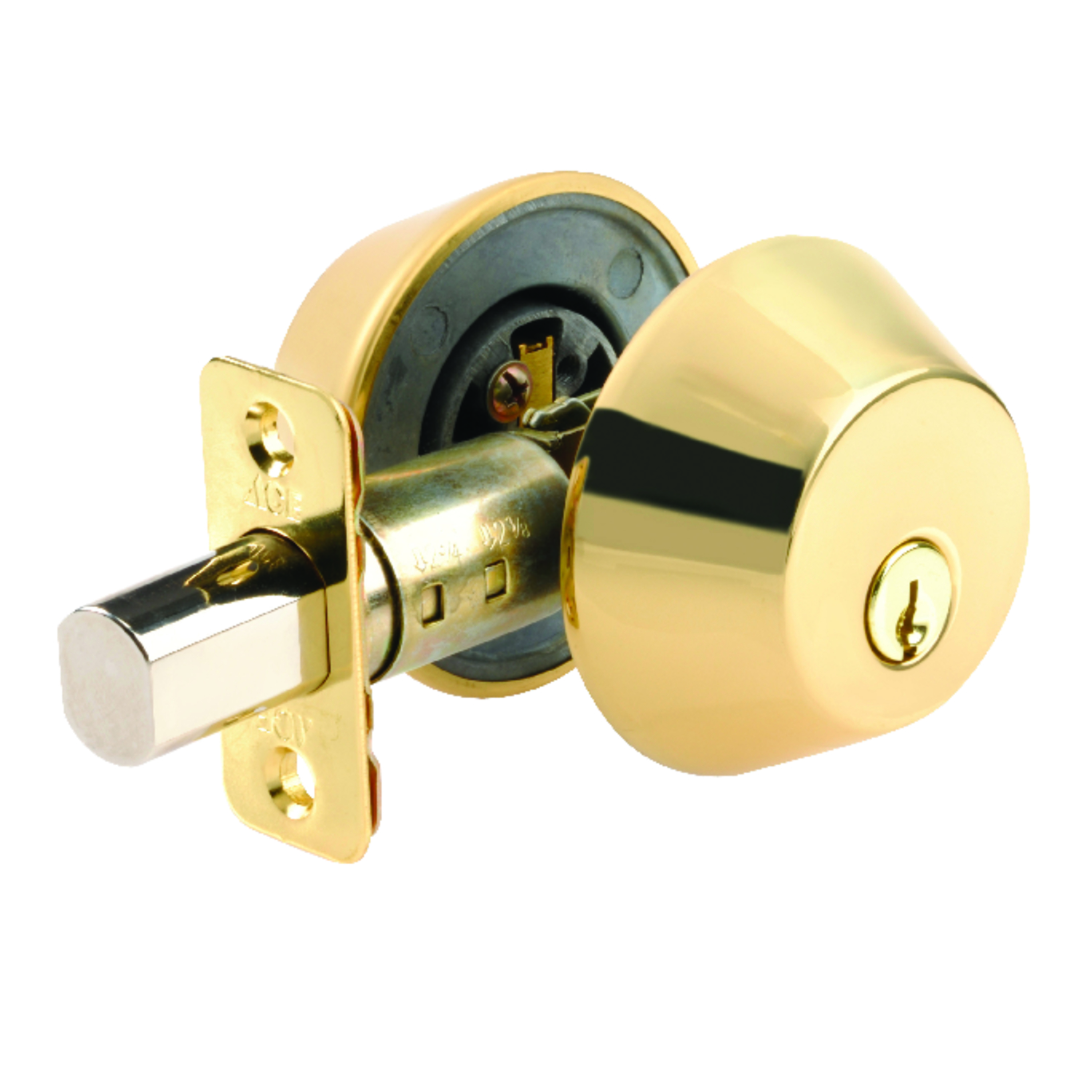 Ace Polished Brass Solid Brass Double Cylinder Deadbolt