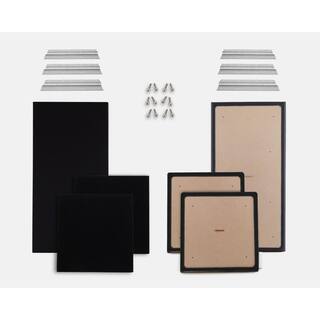 PROSOCOUSTIC WAVERoom Pro 1 in. x 24 in. x 24 in. and 1 in. x 24in. x 48 in. Sound Absorbing Acoustic Panels in Black (6-Pack) WRP-BasicKit-BK