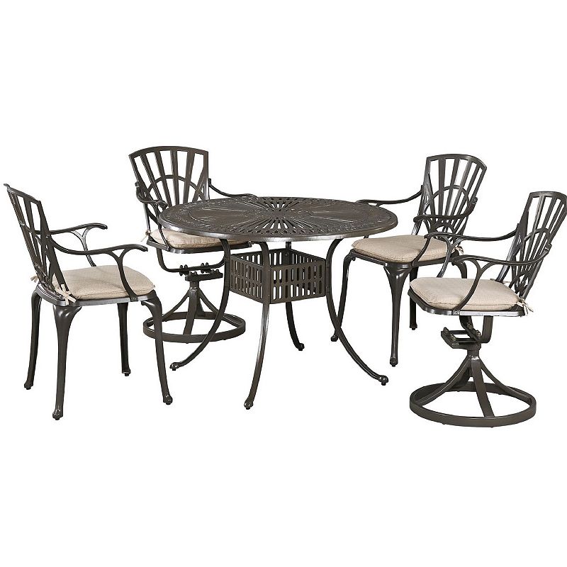 homestyles Round Patio Table and Chair 5-piece Set