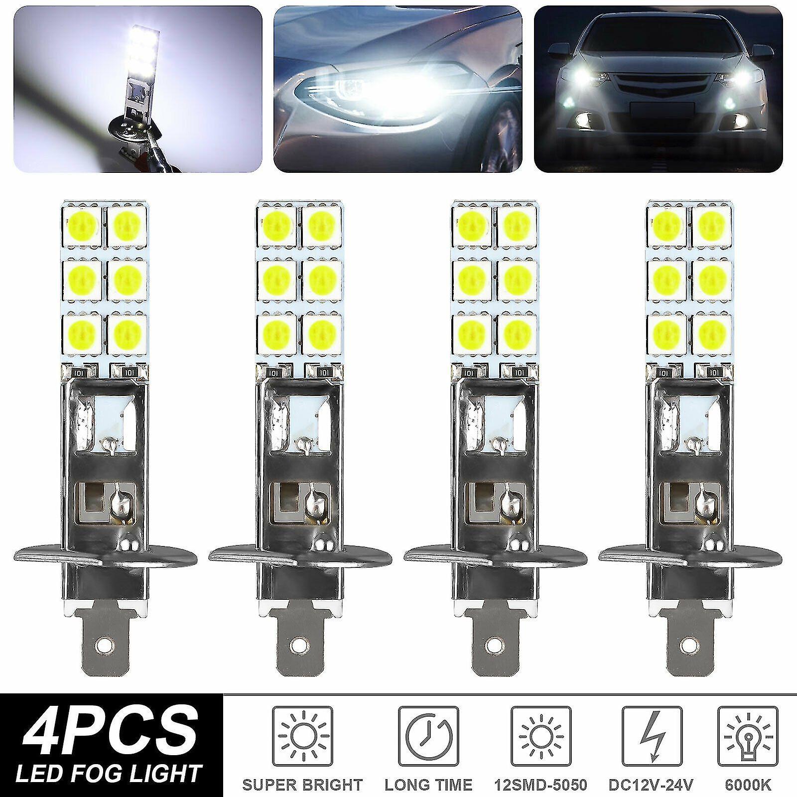 4pcs H1 6000k 80w Led Headlight Bulbs Kit Fog Driving