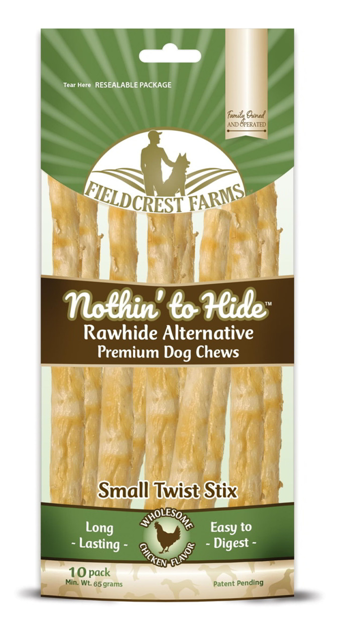 Fieldcrest Farms Nothin' To Hide Alternative Chicken Small Twist Stix Dog Chew - 10 Count