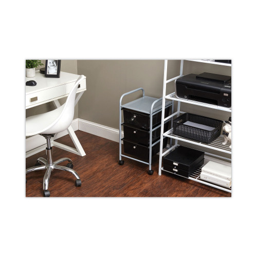 Advantus Portable Drawer Organizer， 13w x 15.38d x 25.88h， Smoke/Matte Gray (34006)