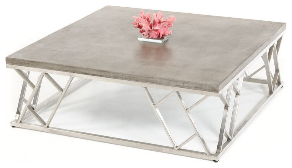 Andrick Modern Concrete Coffee Table   Modern   Coffee Tables   by V.S.D Furniture  Houzz