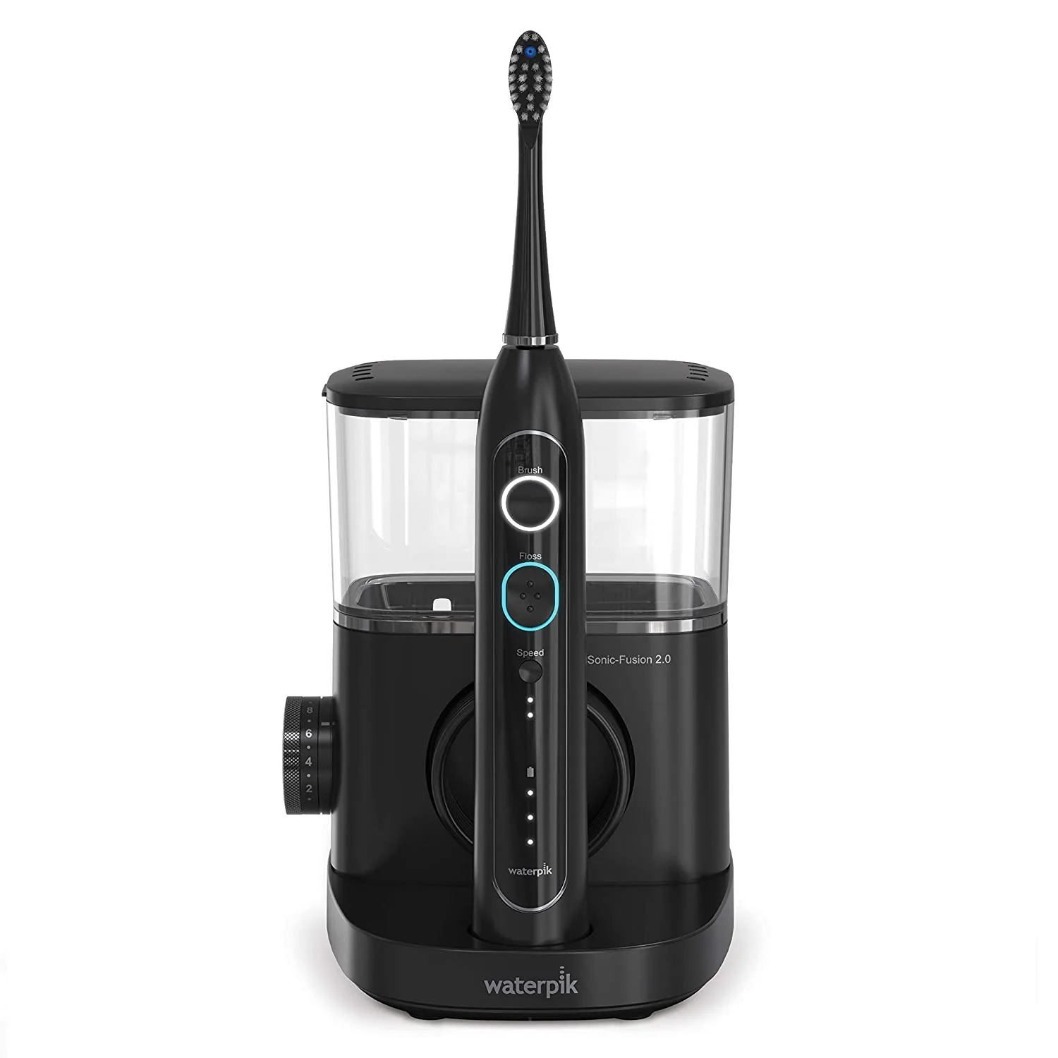 Waterpik Sonic-Fusion 2.0 Professional Flossing Toothbrush  Electric Toothbrush and Water Flosser Combo In One  Black