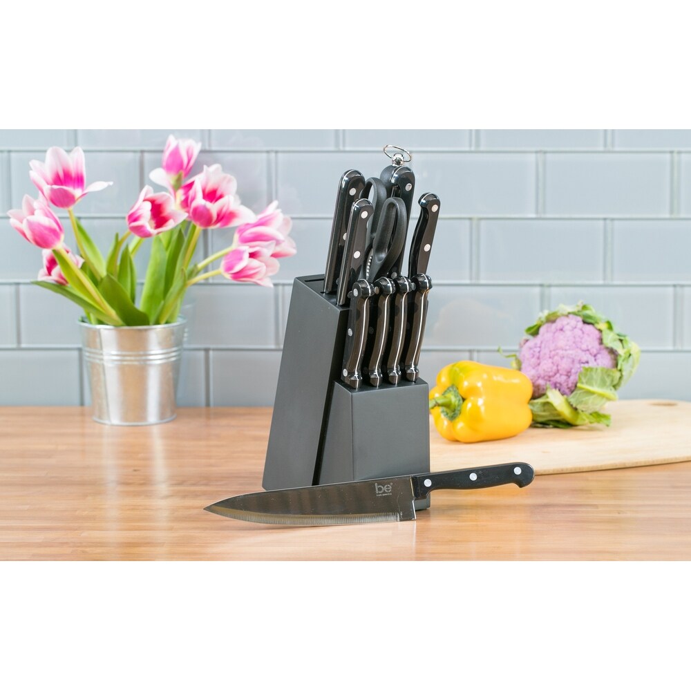 Basic Essentials 12PC Black Cutlery Set with Block