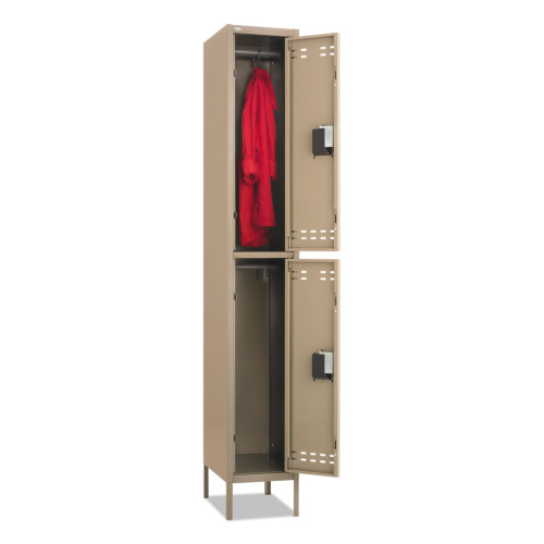 Safco Double-Tier Locker， 12w x 18d x 78h， Two-Tone Tan (5523TN)