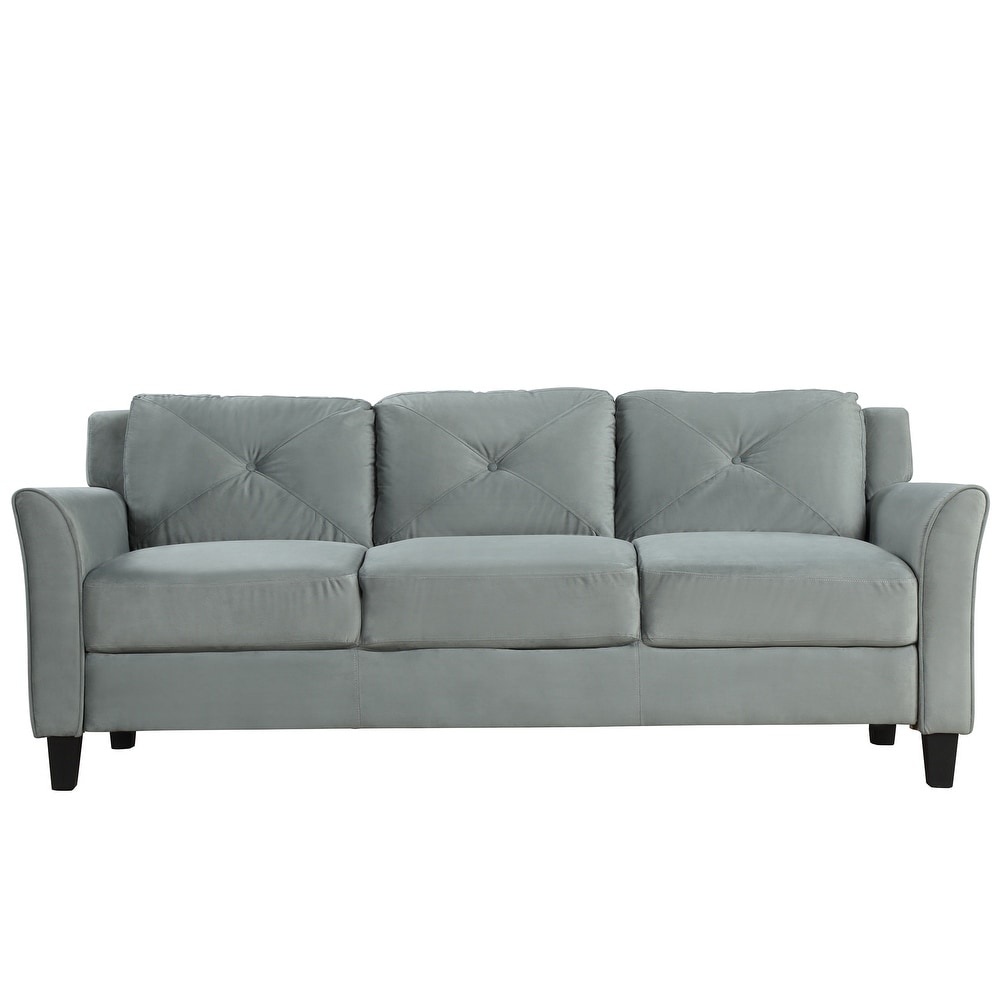 1+2+3 Seat Sectional Sofa Set Polyester Loveseat Chair w/Button Tufted