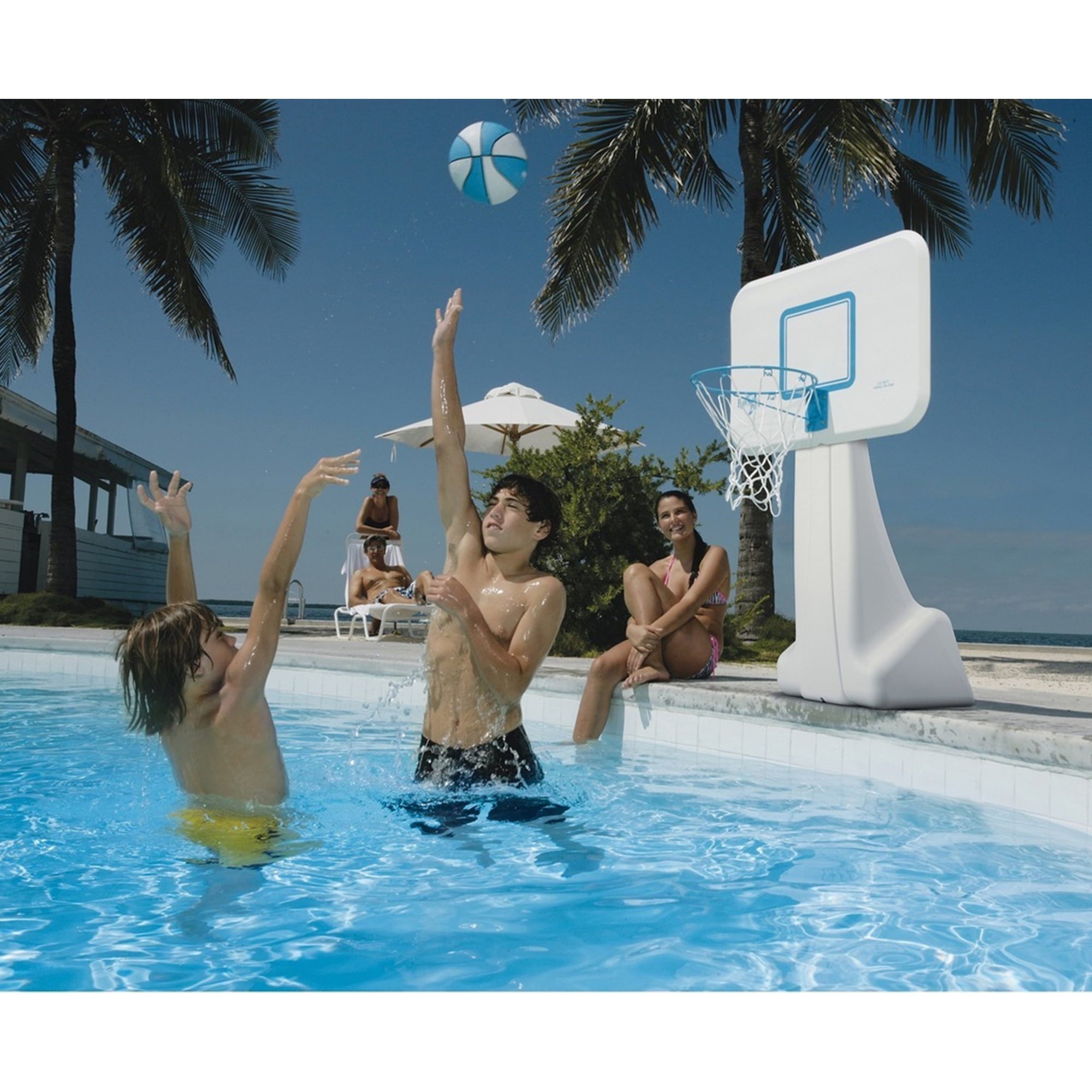 Dunn Rite PoolSport Portable Pool Basketball/Volleyball Set