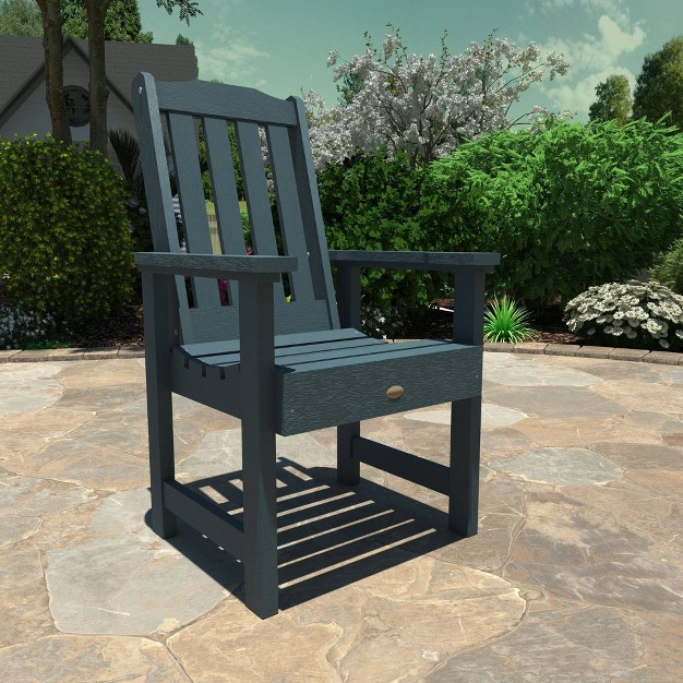 Lehigh Outdoor Dining Arm Chair Federal Blue Highwood