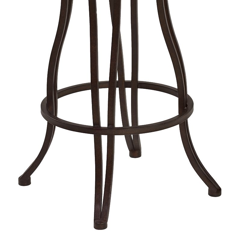 Armen Living Celeste Bar Height Metal Swivel Barstool