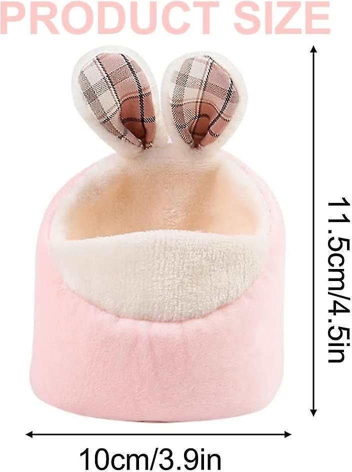 1 Pc Guinea Pig Bed，warm Hamster Bed Cozy Pet House With Soft Detachable Cushion Hideout Cage Winter Nest Accessories For Small Pets Rabbit Ferret Hed
