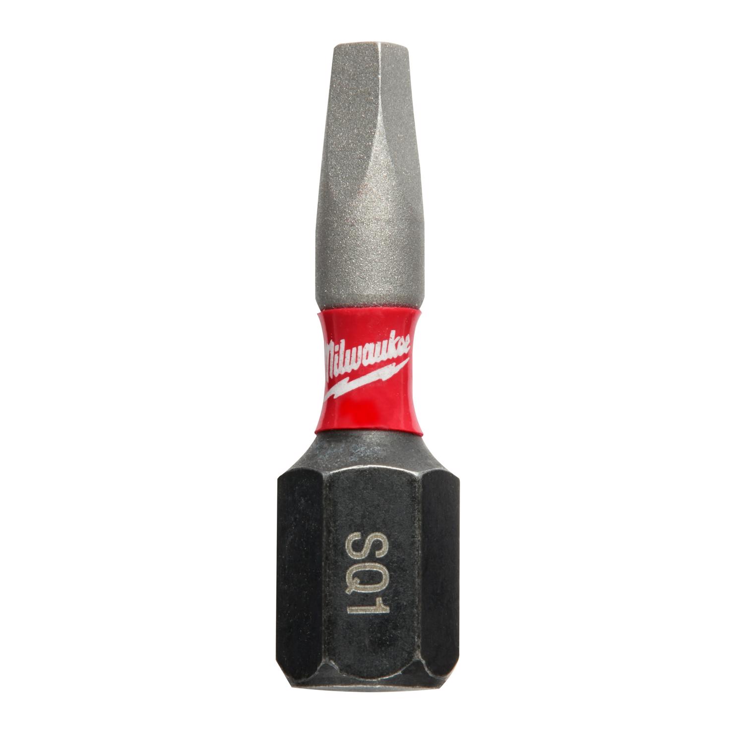 MW Shockwave Square #1 X 1 in. L Screwdriver Bit Steel 2 pk