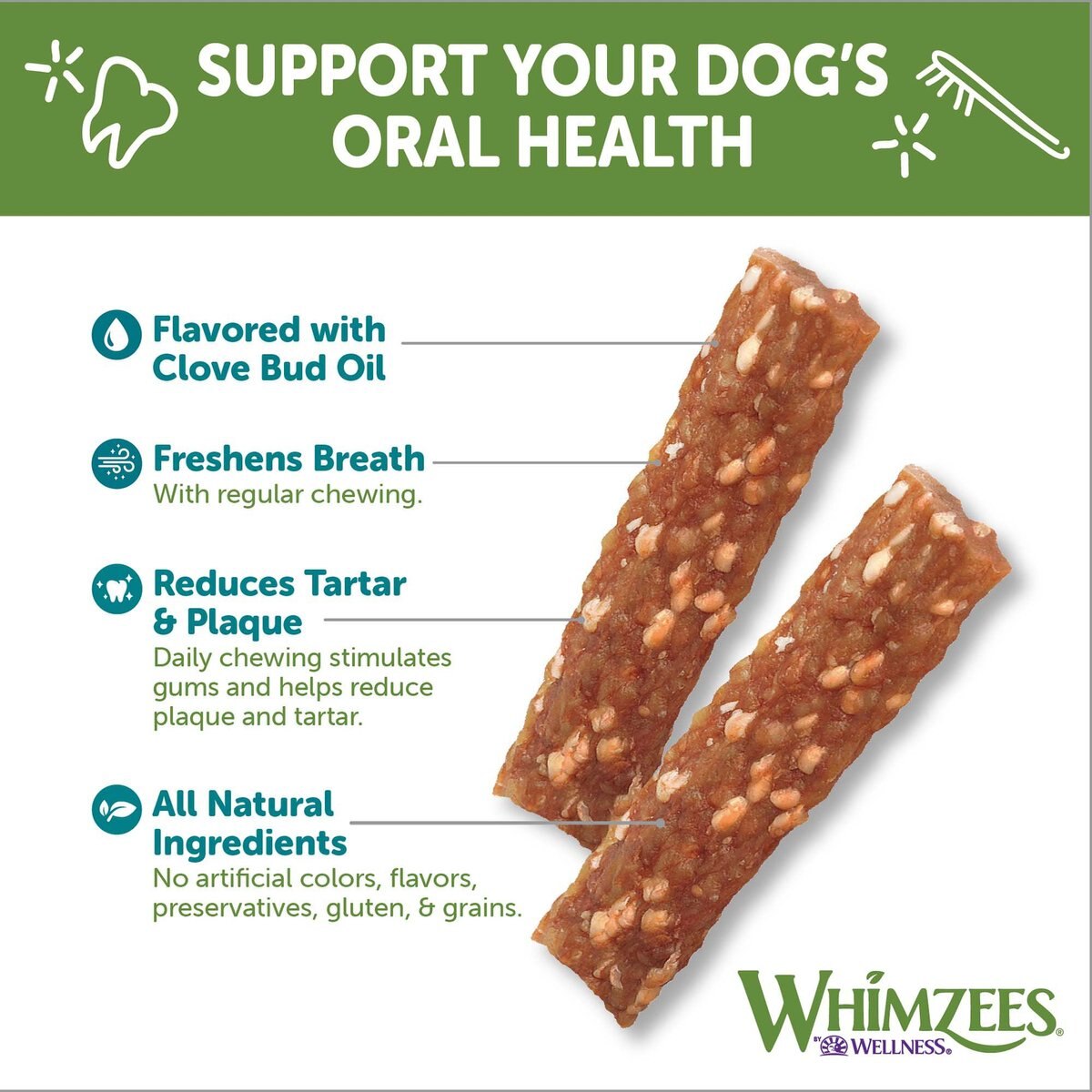 WHIMZEES Veggie Strip Medium Grain-Free Dental Dog Treats