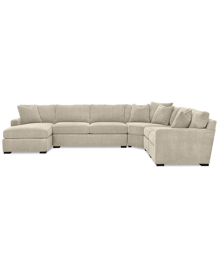 Furniture Radley 5-Piece Fabric Chaise Sectional Sofa