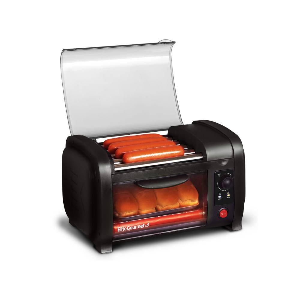 Maximatic Elite Black Cuisine Hot Dog Roller and Toaster Oven EHD051B