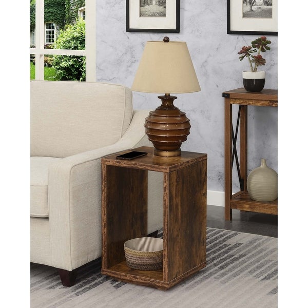 Porch and Den Woodshire End Table with Shelf