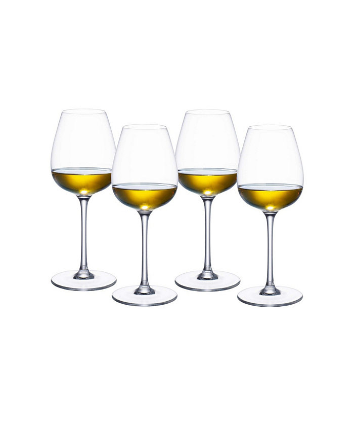 Villeroy and Boch Purismo White Wine Fresh and Rounded Glass Set of 4