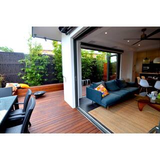 Modinex 4 ft. x 2 ft. Espresso Brown Decorative Composite Fence Panel in Bamboo Design USAMOD2E