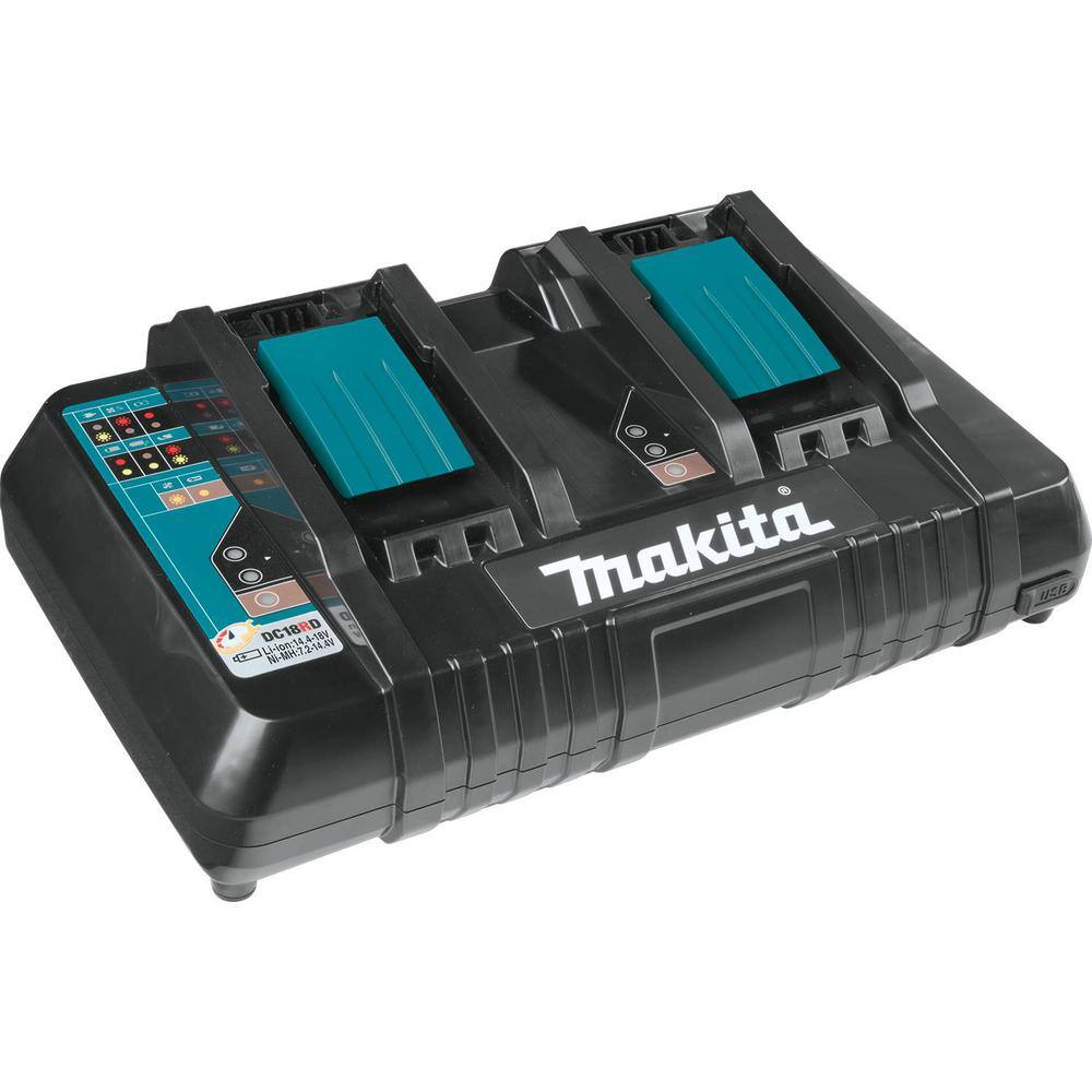 Makita 21 in. 18-Volt X2 (36-Volt) LXT Lithium-Ion Cordless Walk Behind Push Lawn Mower Kit with 4 Batteries (5.0 Ah) XML07PT1