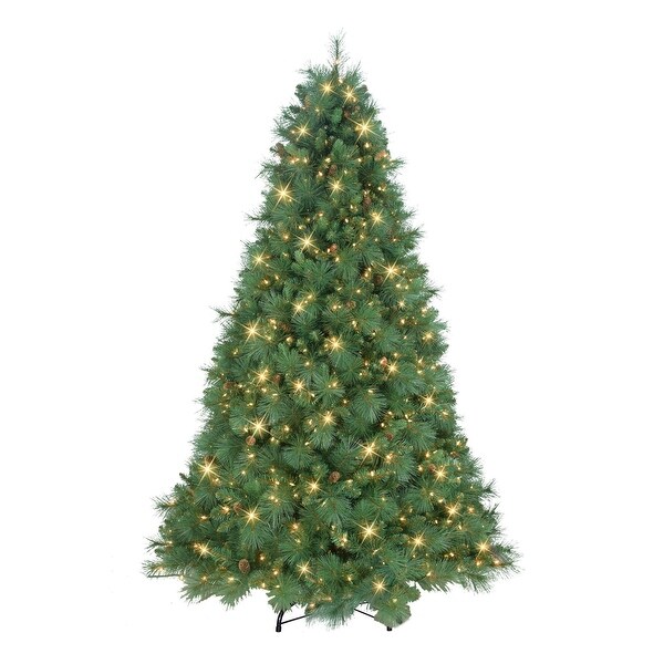 Prelit Medium Traditional Pine Artificial Christmas Tree