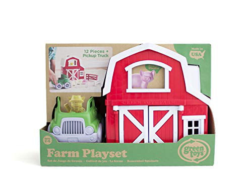 Green Toys Farm Playset， 100% Recycled Plastic， for Unisex Child Ages 2+