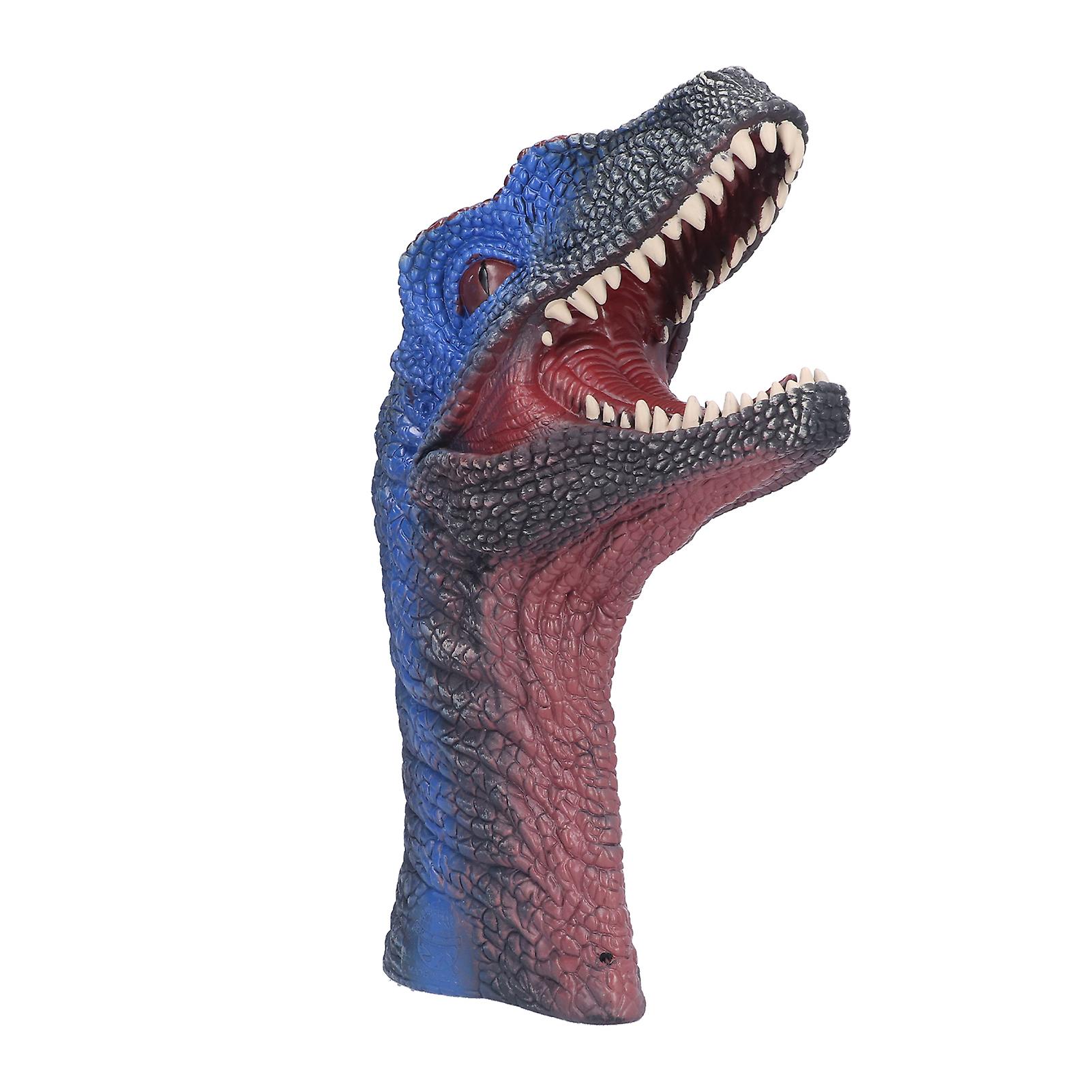 Dinosaur Hand Puppet Non Toxic Soft Rubber Interactive Dinosaur Puppet Toy For Children