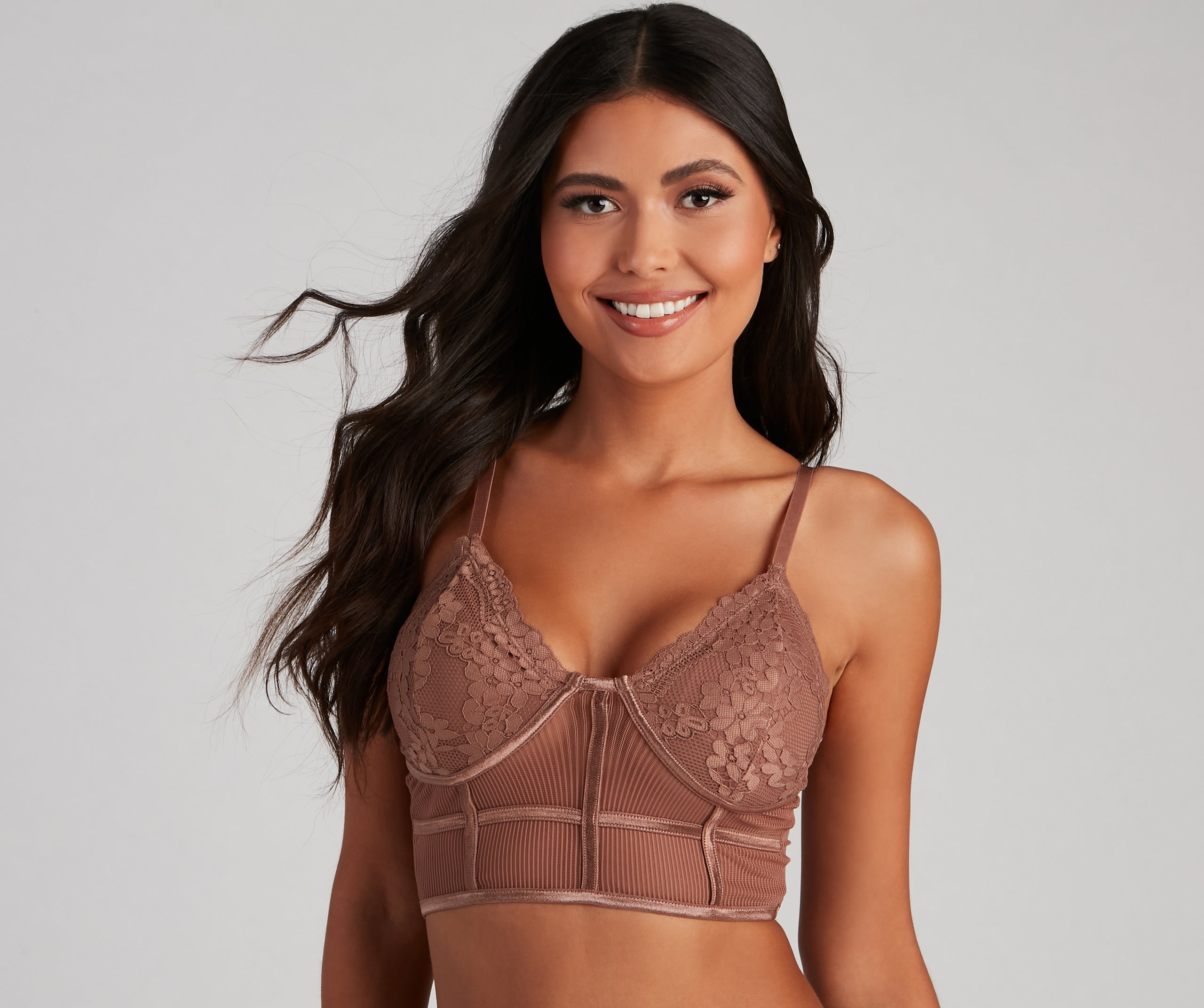 Sheer Ambition Longline Lace Bralette