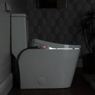 Casta Diva CD-BT03 Elongated Bidet Toilet Combo Dual Flush 0.91.28GPF in White with Advance Smart Bidet Seat CD-BT03