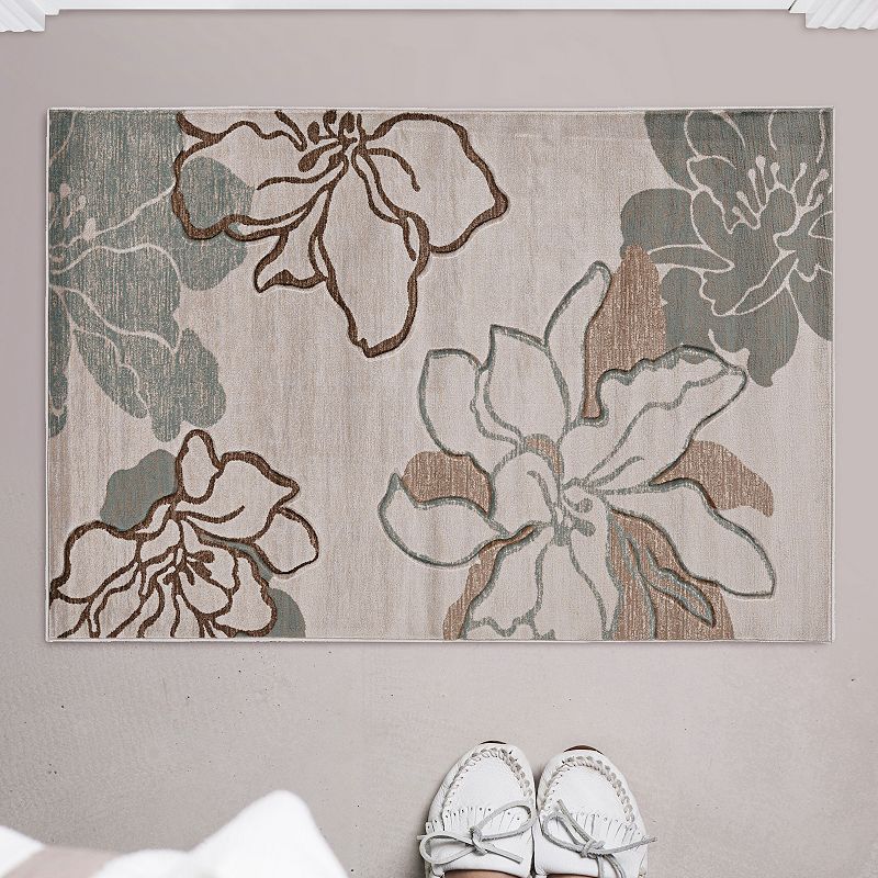 Linon Milan Floral Silhouettes Rug