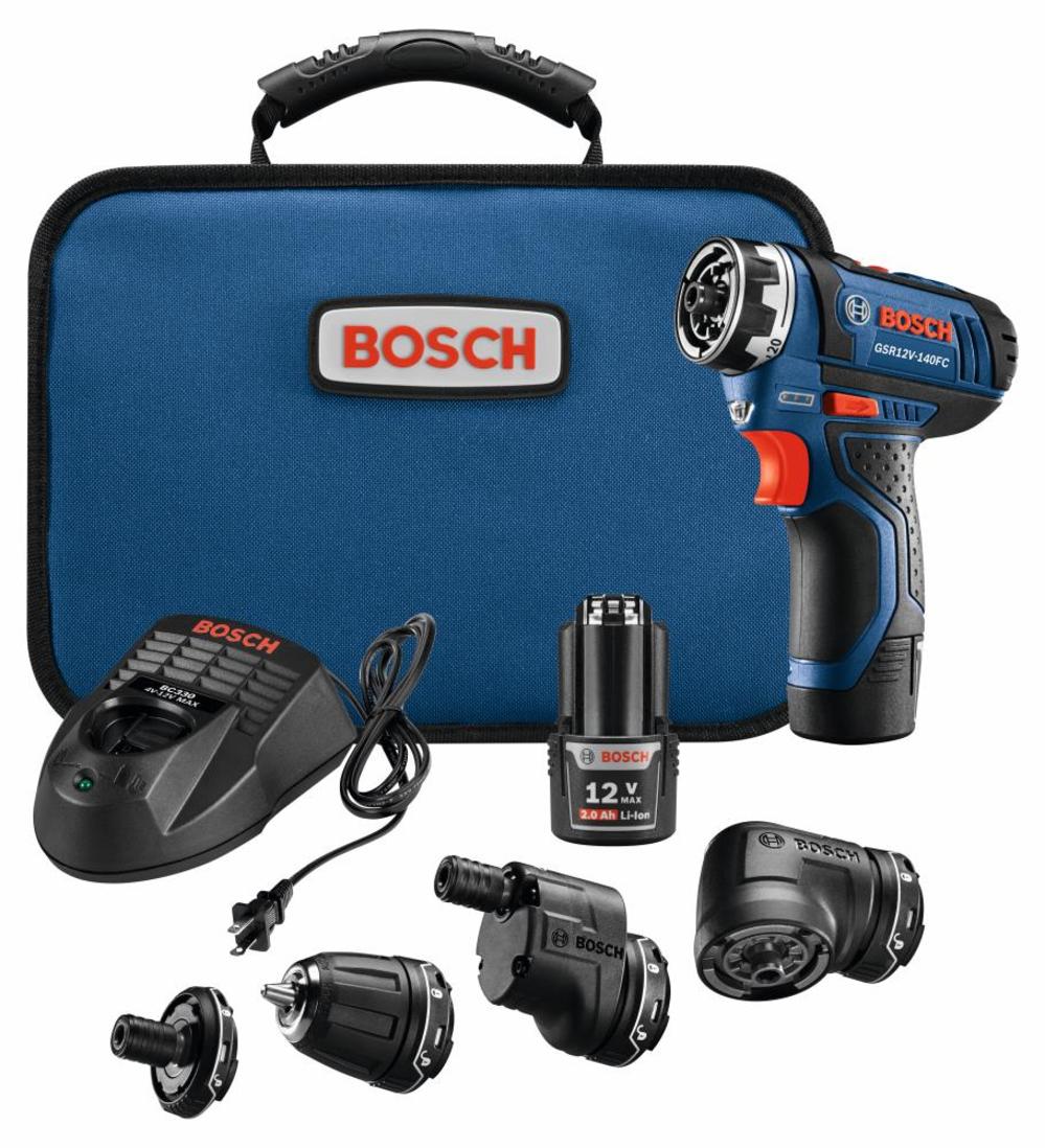 Bosch 12V Max Flexiclick 5-In-1 Drill/Driver System Kit GSR12V-140FCB22 from Bosch