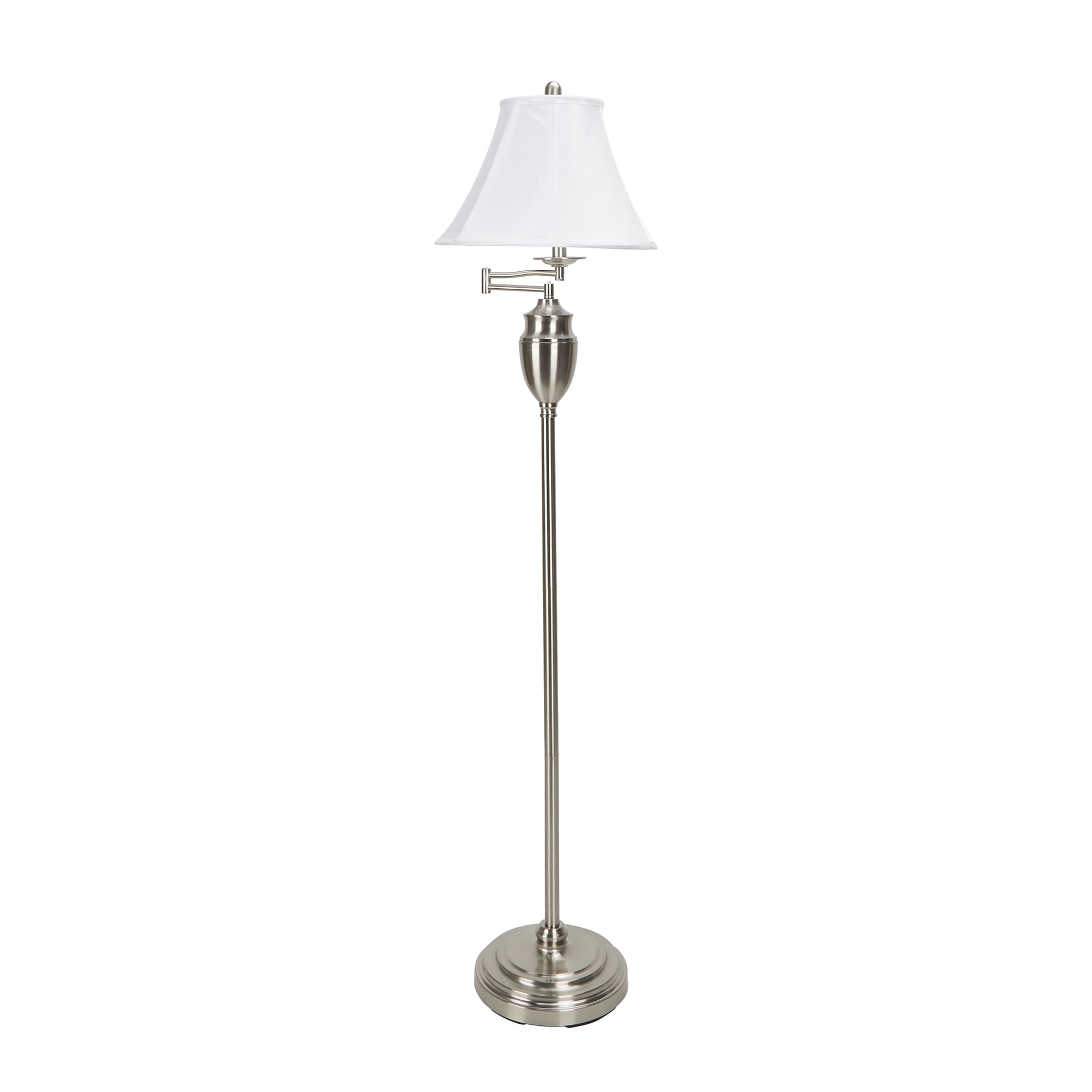 Decor Therapy Wellington Steel Swing Arm Floor Lamp