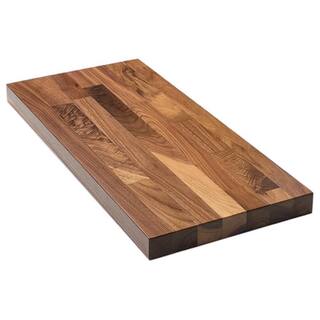 Swaner Hardwood 2 in. x 12 in. x 2 ft. Finished Walnut Butcher Block Board OL2X12X24WABB