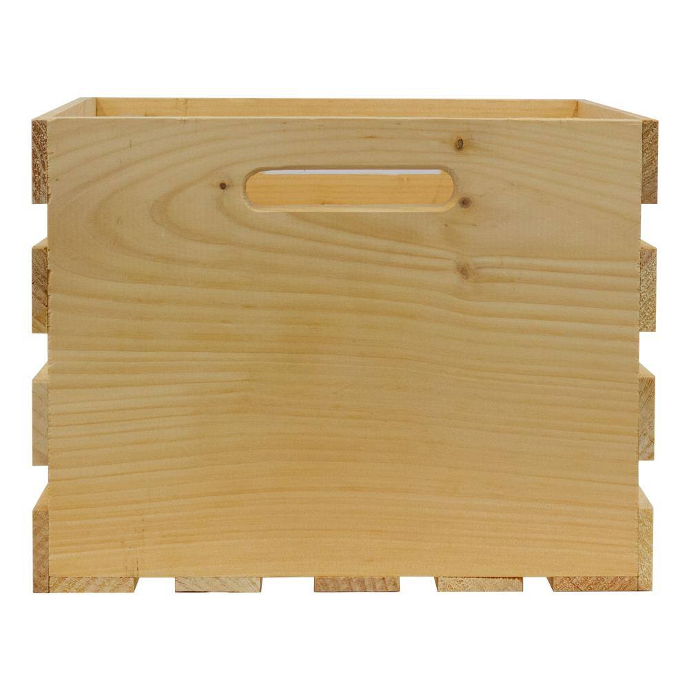 Crates  Pallet 18 in. x 12.5 in. x 9.5 in. Large Wood Crate (3-Pack) 94640