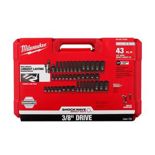 MW SHOCKWAVE 38 in. Drive SAE and Metric 6 Point Impact Socket Set (86-Piece) 49-66-7009-49-66-7009