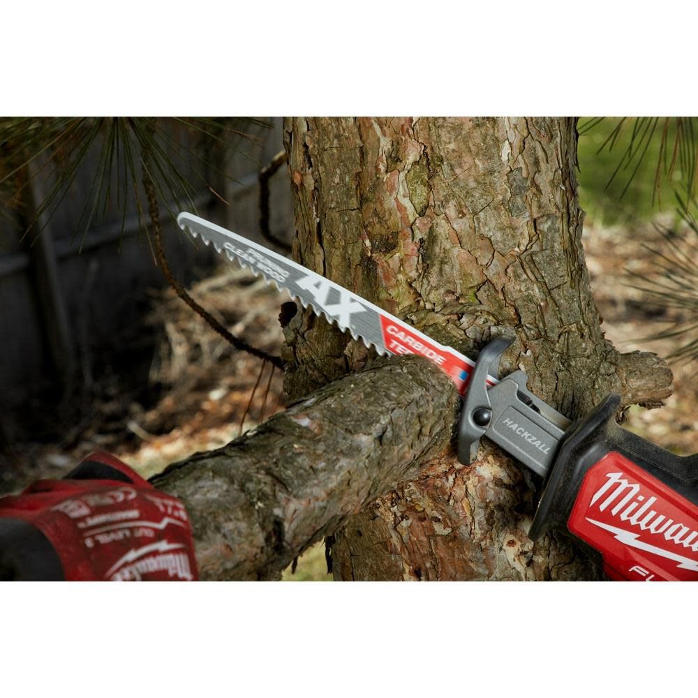 Milwaukee 12" 3 TPI The AX with Carbide Teeth for Pruning & Clean Wood SAWZALL Blade 3PK 48-00-5333 from Milwaukee