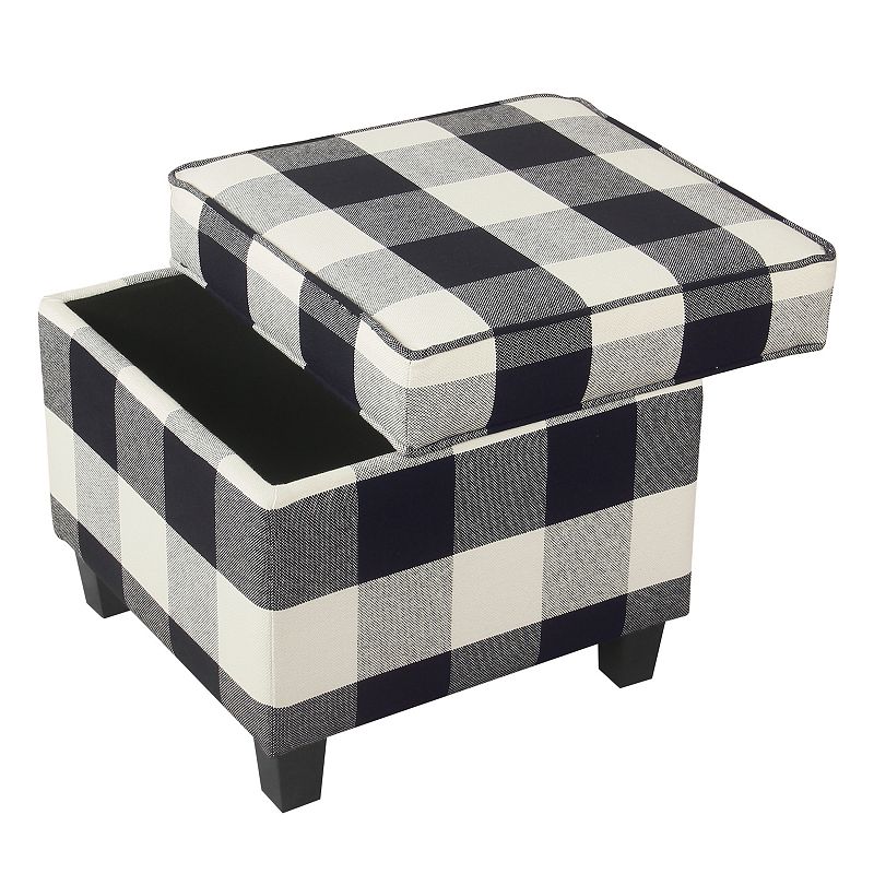 HomePop Cole Classics Square Storage Ottoman