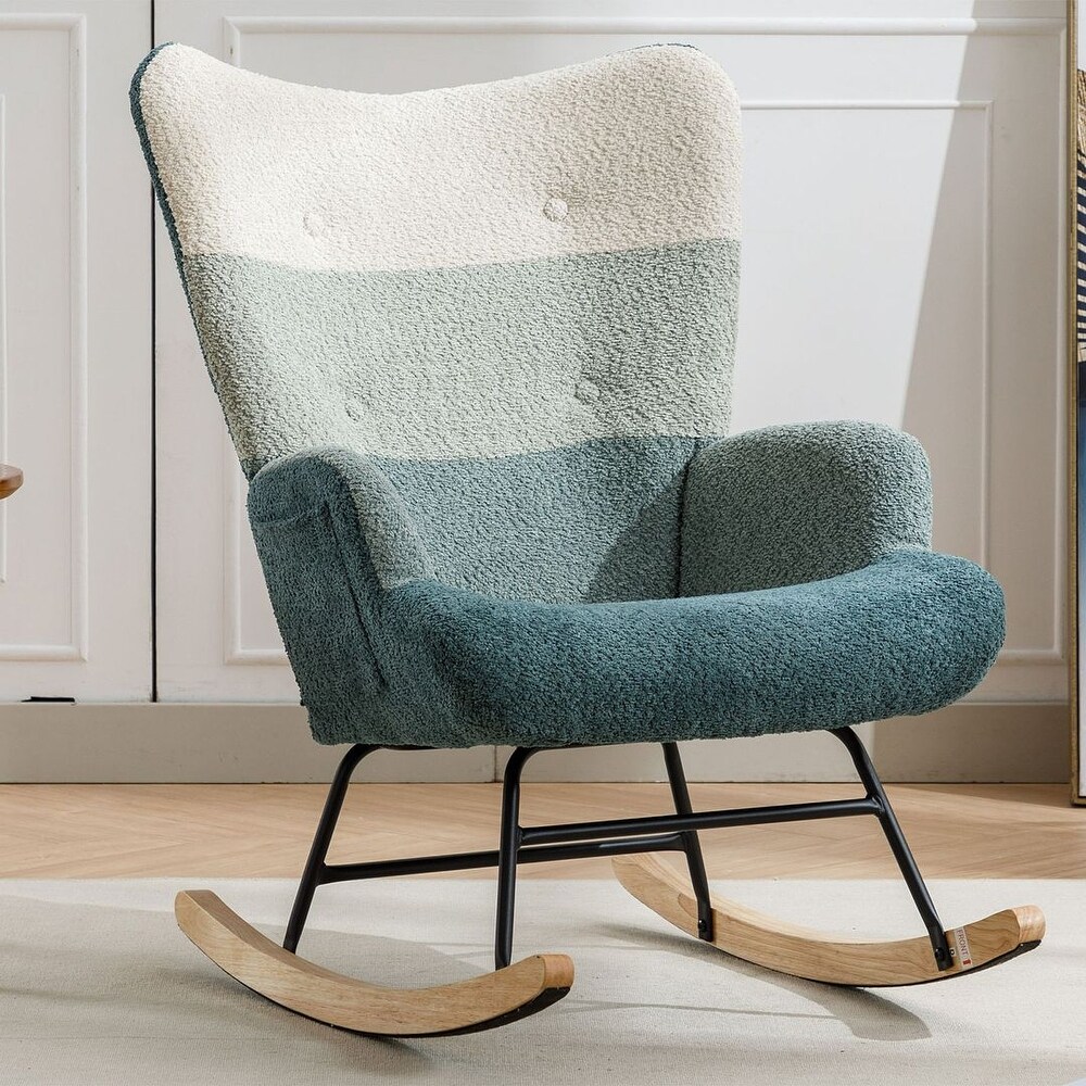 Accent Rocking Chair  Upholstered Nursery Glider Rocker