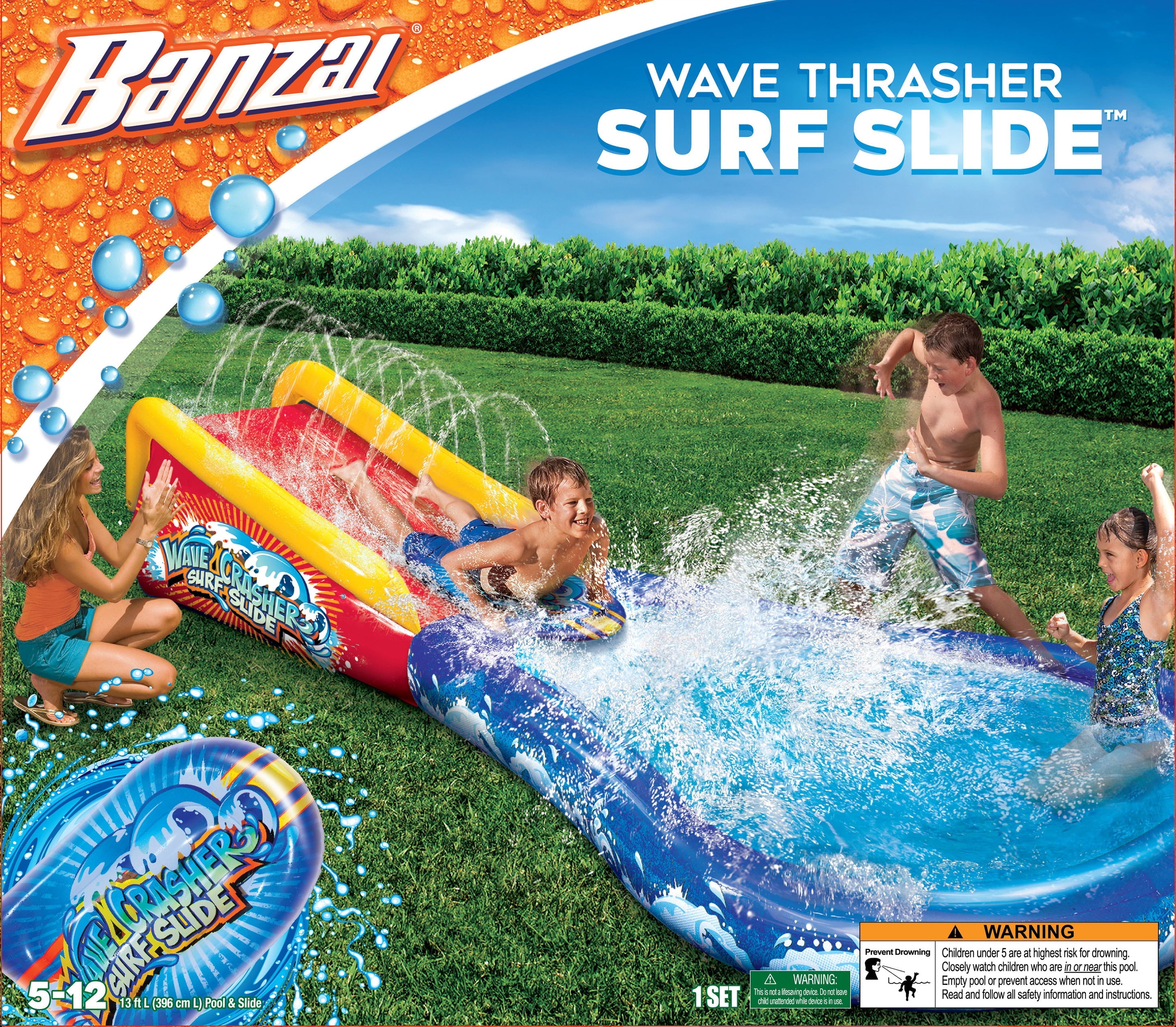 Banzai Wave Crasher Surf Slide w/ Body Board