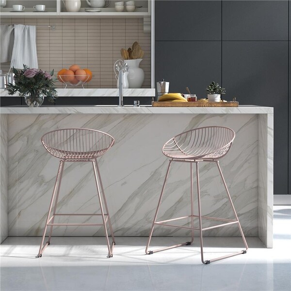 CosmoLiving by Cosmopolitan Ellis 24 inch Metal Counter Height Bar Stool