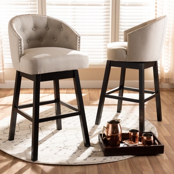 Transitional Swivel Bar Stool (Set of 2)