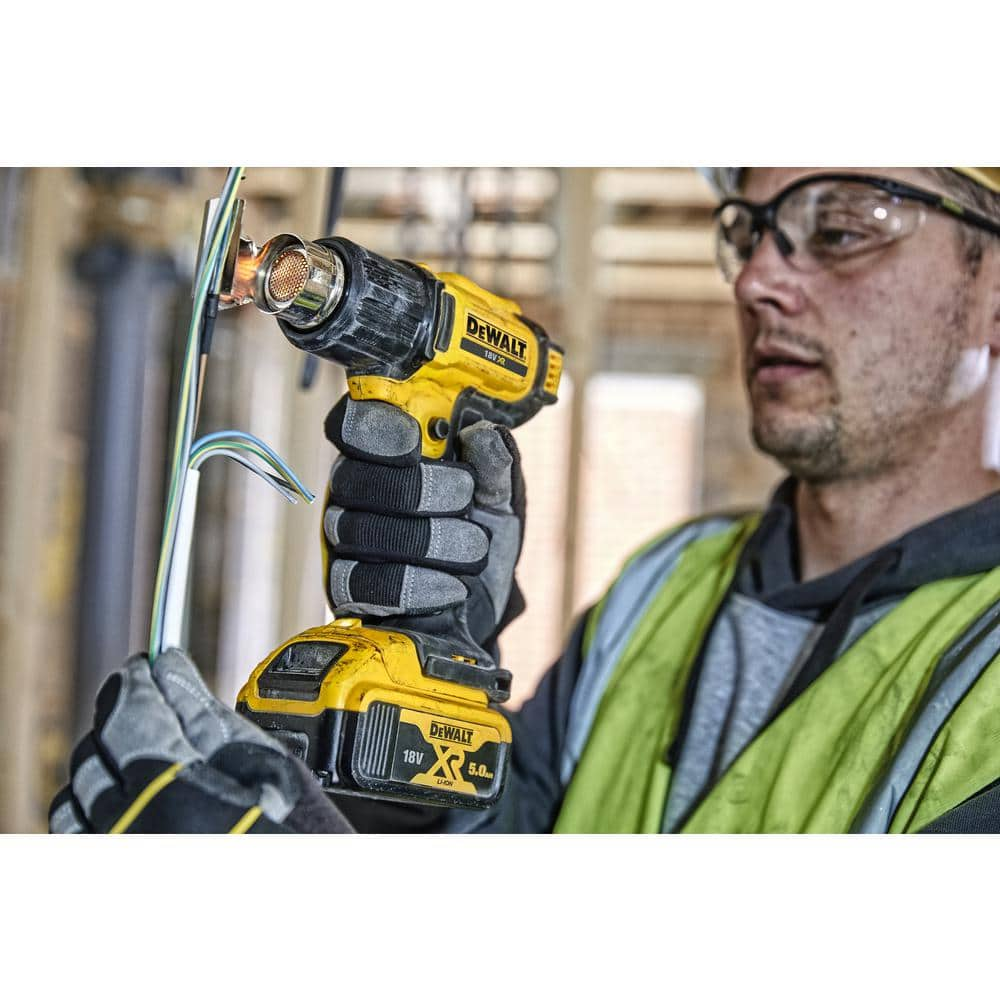 DEWALT 20V MAX Cordless Compact Heat Gun with Flat and Hook Nozzle Attachments DCE530B