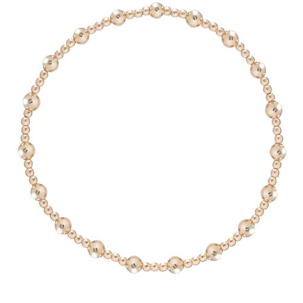 Enewton  Classic Sincerity Pattern Bead Bracelet - Gold (3 Asstd Thicknesses)