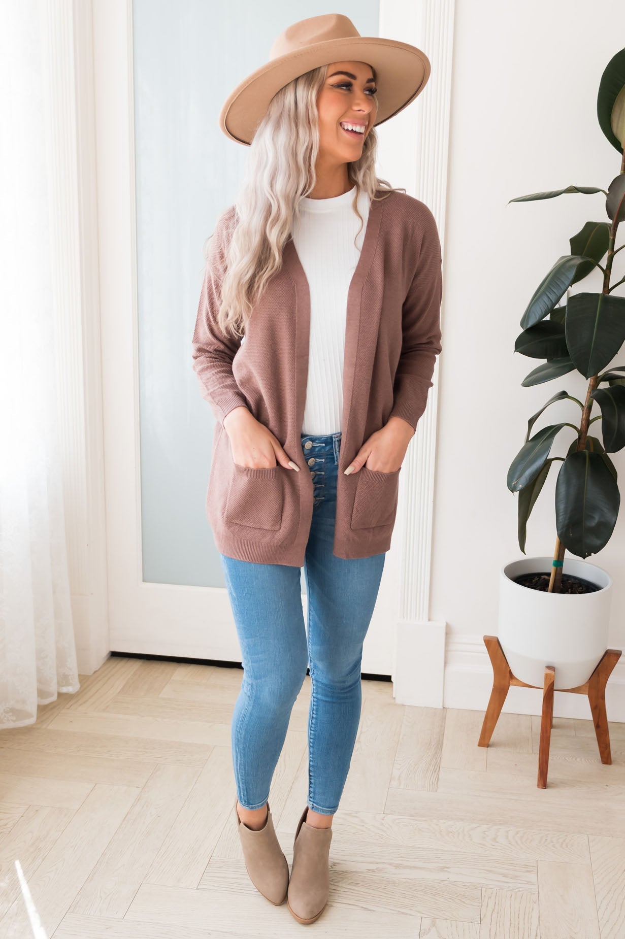 Casually Cool Modest Pocket Cardigan