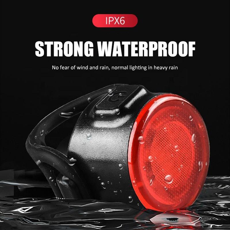 Q2 Bicycle Headlight Taillight LED Bike Rear Light Combo Set Front Rear lights USB Charge Safety Warning Headlight Cycling Light