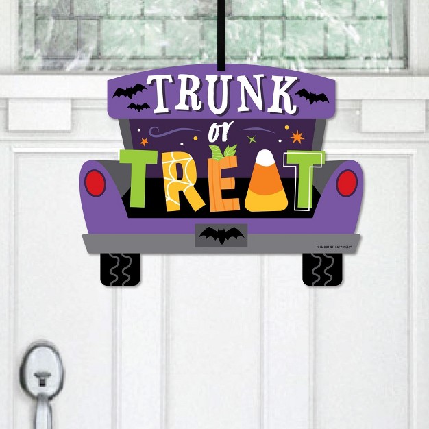 Big Dot Of Happiness Trunk Or Treat Hanging Porch Halloween Car Parade Party Outdoor Decorations Front Door Decor 1 Piece Sign