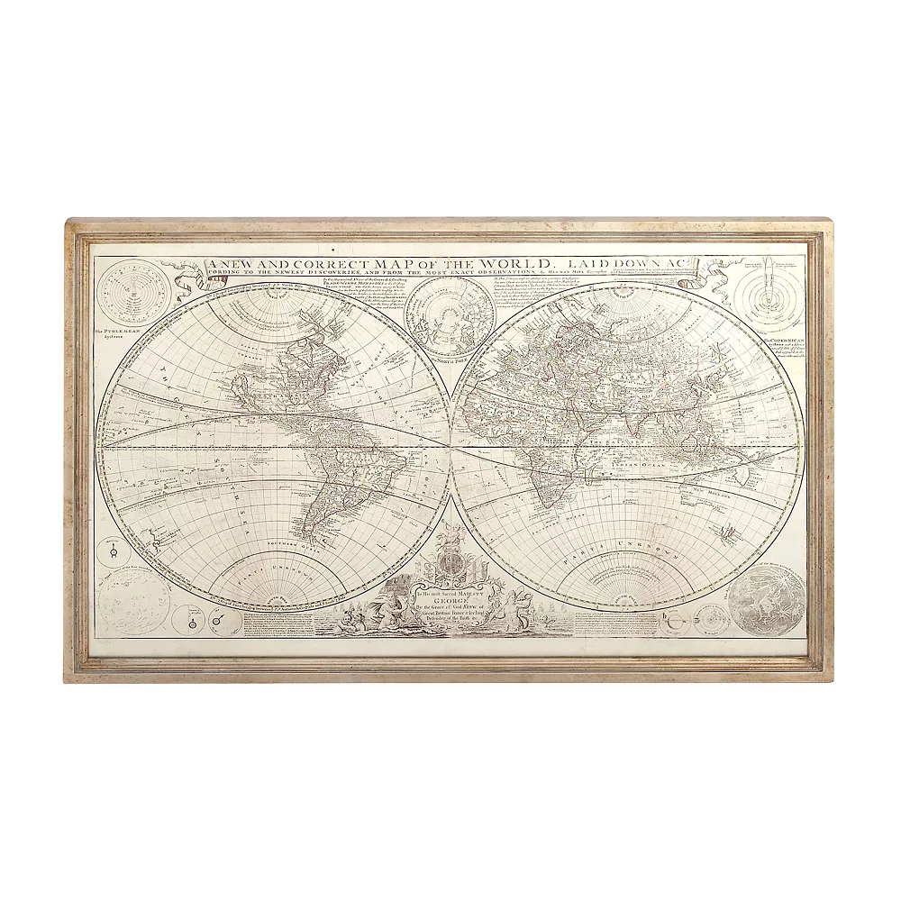 Stella and Eve Vintage-Inspired Map Framed Wall Art